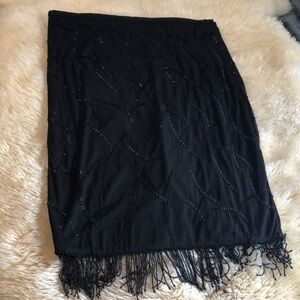 Laurence Kazar black beaded skirt